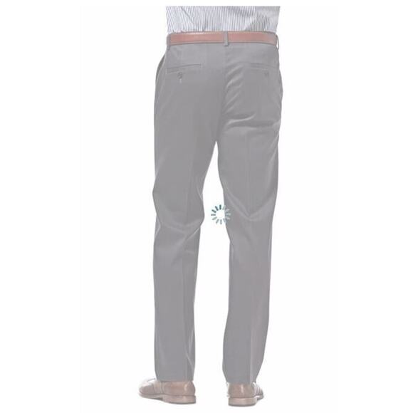 Haggar Men's Flat Front Classic Fit Premium No Iron Khaki in Dark Grey 32x32 $70 - Picture 3 of 6
